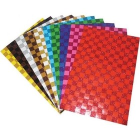 Resim Lino Desenli Kağıt Simli Kare 10 Renk 20X30 Cm 2802J-3 