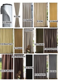 Resim Brillant Blackout %100 Karartma Güneşlik Fon Perde 32 Renk 