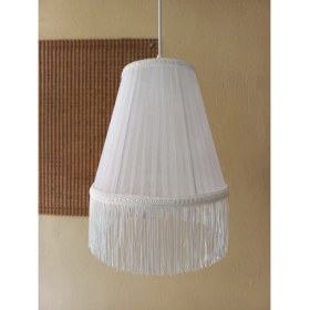 Resim Beyaz Kumaş Avize M-14 Yatak Odası Çocuk Odası Genç ve Bebek Odası Avize Aydınlatma Sarkıt 