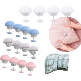 Resim Meyre Şi-Ra 8 Adet GRİ Yorgan Kılıfı Sabitleyici Çarşaf Tutucu Nevresim Örtü Düzenleyici Düğme klips 