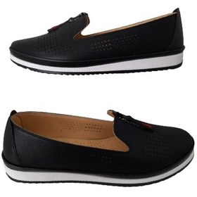 Resim Ayzen Kadın Siyah Ortopedik Taban Şık Ve Rahat Günlük Babet Siyah 