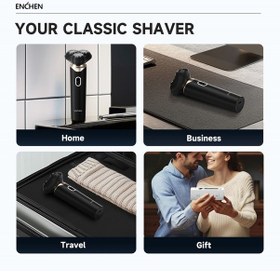 Resim Moveevo Enchen Blackstone6 Döner Başlıklı Taşınabilir Tıraş Makinesi 