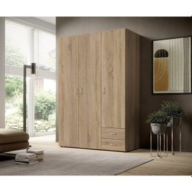 Resim Ahu Giyinme Dolabı - Çok Amaçlı Dolap - Gardırop 120 Cm-3 Kapaklı-2 Çekmeceli 