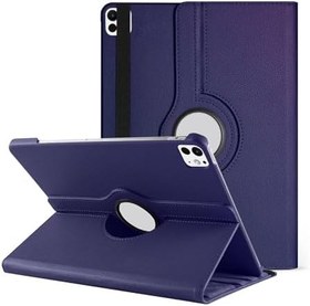 Resim Microsonic Apple iPad Pro 11 2024 Kılıf (A2836-A2837) 360 Rotating Stand Deri Lacivert [iPad Pro 11 2024 ile Uyumlu Kılıf - Lacivert] 