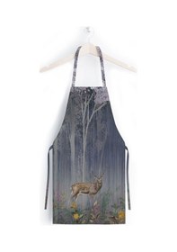 Resim Adawall Red Mini Flowers And Gazels Mutfak Önlüğü 