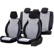 Resim Dacia Dokker Oto Koltuk Kilifi Pamuklu Siyah-Beyaz 