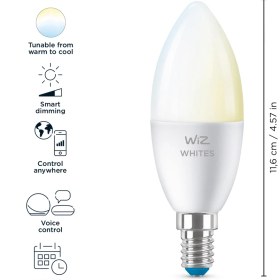 Resim Wiz-Wi-Fi 2700K-6500K Beyaz Ambiyans Akıllı Ampul - 40W - C37 - E14 Ince Duy 