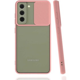 Resim Goocamp Galaxy Uyumlu S21 Fe Kılıf Lensi Kapak - Pembe Açık Pembe Açık 