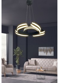 Resim Dron Çift Yönlü Sıra Led Avize - - Kumandalı / Siyah Siyah 