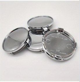 Resim Dashanshop 4 Adet 61mm 56mm Audi Q7 A4 A3 Q3 Oto Jant Kapağı Gümüş Renk Yedek Kapak 