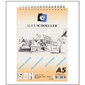 Resim Alex Eskiz Blok A5 90 G Spiralli Dikişli 60 Yaprak Alx-821 