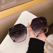 Resim Şık Çerçevesiz Gradyan Renkli Moda Gözlük - Trend Metal Tasarım 