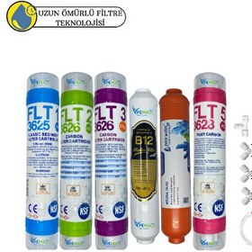 Resim Pemax Water Solutions Kapalı Kasa Su Arıtma Cihazlarına Uygun Sertifikalı 6'lı Mebransız Tatlandırıcılı-B12-Mineral Set 