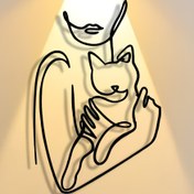 Resim Oda Dekoru 1 adet Zarif Minimalist Demir Sanat Kadın Kedi Tutarken Çizim, Ofis, Ev, Oturma Odası, Yatak Odası, Patio, Mutfak, Avlu, Mağaza, Cafe, Dans Salonu, Bar, Ülke, Çiftlik, Yeni Ev, Tatil Doğum Günü Hediyeleri, Müzik Sevginler için Antika Koleksiyonları 