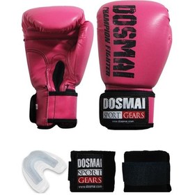 Resim Dosmai Esquize Boks Eldiveni Boks Dişlik Boks Bandaj Seti Pembe 