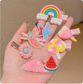 Resim Besthome1 Kız Çocukları İçin Mor Renkli 14'lü Saç Klips Seti - 2022 Bitki Desenli Günlük Ve Özel Etkinlikler İçin Şık Aksesuar 