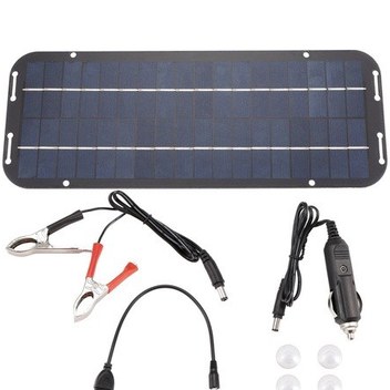 Synodicmonth 12v 60w Güneş Paneli Şarj Cihazı Araba Motosiklet Scooter Taşınabilir Güneş Paneli Araç Şarj Cihazı Akü Verimli Bakım