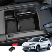 Resim BYD Song PLUS DMI/Sealion 6 için YNESOER ABS Orta Kolu Depolama Kutusu - Çift Bölme ile Geniş İç Mekan, Aksesuarları Düzenlemek İçin İdeal, Aksesuar Depolama | Modern İç Mekan Aksesuarı | Dayanıklı Plastik Kutu, Kol Depolama Kutusu 