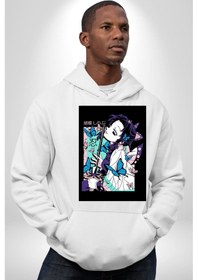 Resim Shinobu Kocho Demon Slayer Kadın Erkek Beyaz Kapüşonlu Sweatshirt Hoodie Beyaz 