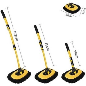 Resim Pazly 15 Eğimli Araba Yıkama Fırçası - Yumuşak Lifli, Genişletilebilir, Hızlı Köpüren, Boya Dostu Siyah Siyah 