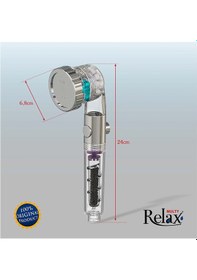 Resim 3 Fonksiyonlu Start-Stoplu Mineral Taşlı Tasarruflu Duş Başlığı Diğer 