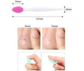 Resim Karahanbey 2 Adet Dudak Fırçası Peeling Etkili Gözenek Siyah Nokta Temizleyici Akne Çift Yön 