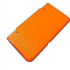 Resim DIY New3DS Ekstra Arka Klips Şarj Edilebilir Pil Paketi 4575 mAh Değiştirme, Nintendo Yeni 3DS El Konsolu ile Uyumlu, 15 Saat Uzun Ömürlü Güç Bankası, Turuncu Kapaklı Kılıf 