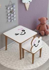 Resim webkapinda Çocuk Masa Sandalye Takımı Aktivite Masası Oyun Masası 1 Sandalye 1 Masa 