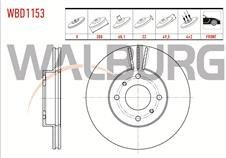 Resim NİSSAN ALMERA 00-07 ÖN FREN DİSK 280X22X68,1X49,5 (WALBURG) 