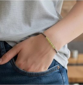 Resim Zebercet Ve Hematit Minimal Bileklik Çok Renkli 