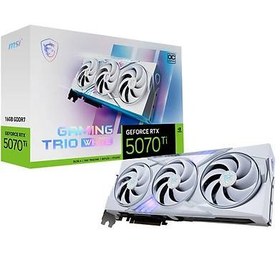 Resim MSI VGA GEFORCE RTX 5070 TI 16G GAMING TRIO OC WHITE RTX5070TI 16GB GDRR7 256 B DX12 PCIE 5.0 X16 (3XDP 1XHDMI) 