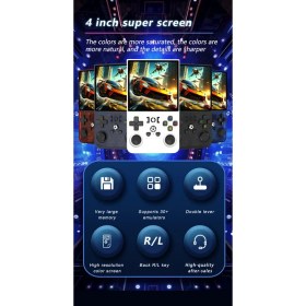 Resim R36S Max 4 Inç Geniş Hd Ekran El Oyun Konsolu Atari 64 GB Gta Pes Game Player Çantalı 21000 Oyun 