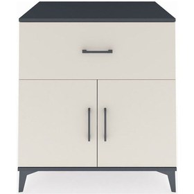 Resim Kronos Şifonyer Tek Raflı Tek Çekmeceli 2 Kapaklı 88x59x96 An... Antrasit 