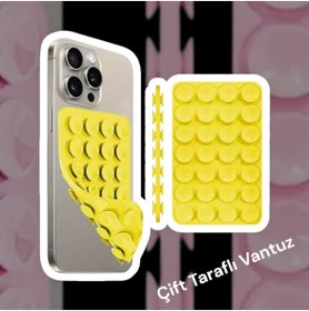 Resim Case collection Slikon Çift Taraflı Vantuz Telefon Tutucu Vakum,Cama Yapışan Çift Taraflı 