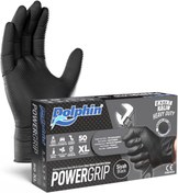 Resim STOREMAX PowerGrip Ekstra Kalın Siyah Nitril Eldiven Dokulu XL 50 Adet 1185222 