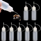 Resim 5 Adet Hassas Uçlu Aplikatör Şişeler - 10ml, 20ml, 30ml, 50ml Metal İğne Uçlu Sıkma Tüpleri DIY El İşleri, Yağlayıcılar & Mürekkepler için 