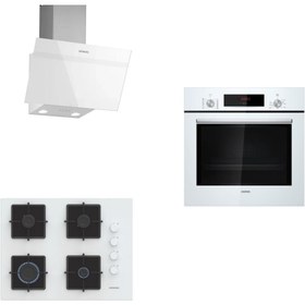 Resim Siemens Beyaz 3 Lü Ankastre Set 170 ( HB012FBW1T - EO7C2PP30O - LC63KPJ20T ) 67 cm Ocak 