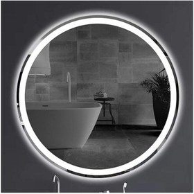 Resim GLOBAL LED MIRROR 75 cm Kumlamalı Ledli Yuvarlak Ayna Banyo Aynası Dekoratif Ayna Boy Ayna Salon Duvar Ayna 