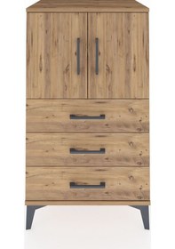 Resim Hyperion Komodin 2 Raflı 3 Çekmeceli 2 Kapaklı 60x44x106 Çam-çam Çam 