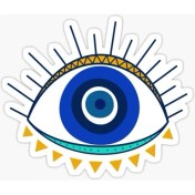 Resim TSC 18CM Nazar Boncuğu Sticker Araba Duvar Yapıştırma Etiket Mf1 