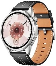 Resim Huawei Watch Gt4 / Gt5 / Gt5 Pro / Gt6 / Gt6 Pro 46Mm İle Uyumlu Yüksek Kalite Lansman Pu Deri Kordon Siyah 