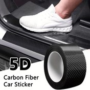 Resim 5D Karbon Fiber Araba Stickerı - Kapı Kenarları, Yan Aynalar & Giriş Pedalları için Yansıtıcı Çizilmeye Karşı Dayanıklı PVC Koruyucu Film - Su Geçirmez, Çoklu Modeller için Uygun, Vinil Stickerlar Su Geçirmez 