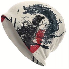 Resim Japon Hayvan Savaşçısı Bere Şapkalar, Erkekler için Moda Bonnet Şapkalar 