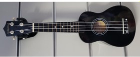Resim Cremonia AU01L-21BK 21 İnç Soprano Ukulele - Parlak Siyah (Başlangıç Seviye) | Ihlamur Ağacı Gövde, Yumuşak Naylon Teller ve Kompakt Taşınabilir Boyut 