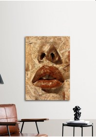 Resim Huhuli Ahşap Tasarım Tablo Huhu315 