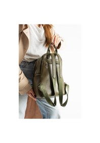 Resim Baginn Vegan Deri Kadın Sırt Çantası 35 25 Cm Yağmur İtici Kumaş Mega Bag Günlük Kullanıma Uygun Yeşil 