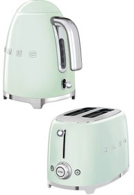 Resim Smeg Pastel Yeşil Kettle Ve 1x2 Ekmek Kızartma Makinesi Seti 