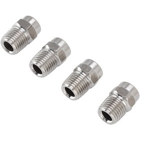 Resim Geeroyoo 304 Paslanmaz Çelik G1/4 Dış Konik Açılı Fırçalar 0 ,15 ,25 ,40 - Yüksek Basınçlı Temizleyici Uyumlu, Eşit Sprey, Dayanıklı 