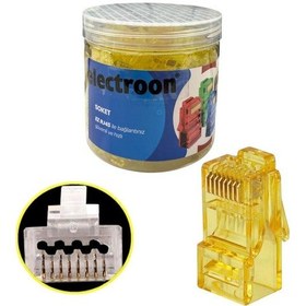 Resim electroon Sarı CAT6 EZRJ45 Açık Uçlu Soket 8P/8C - 100Adet 