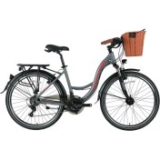 Resim Bisan Sandy 26" Jant 43 cm Kadro 21 Vites Sepetli Şehir Bisikleti 